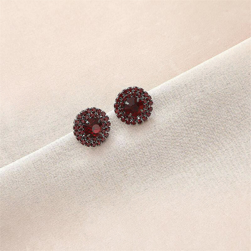 Wholesale Round Cluster Diamond Stud Earrings OLY-ES-SHY005